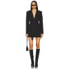 High quality Fashionable Customized Deep v neck Long sleeve Woman's Blazer Dress