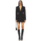High quality Fashionable Customized Deep v neck Long sleeve Woman's Blazer Dress