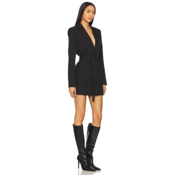 High quality Fashionable Customized Deep v neck Long sleeve Woman's Blazer Dress