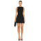Fashionable Hot Selling Sleeveless Slim fit Flattering Design Black Women Mini Dress