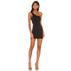 2025 New Design Custom Logo High quality One shoulder Back strap Woman's mini Dress