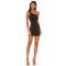2025 New Design Custom Logo High quality One shoulder Back strap Woman's mini Dress