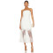 2025 Hot Sale Sexy Elegant Summer Strapless Lace Paneled Mermaid Midi Women Dress