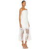 2025 Hot Sale Sexy Elegant Summer Strapless Lace Paneled Mermaid Midi Women Dress
