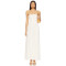 Hot Sale Stylish Elegant Strapless Ruched detailed Slim fit White Maxi Dress for Women