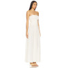 Hot Sale Stylish Elegant Strapless Ruched detailed Slim fit White Maxi Dress for Women