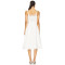 Sling Style Medium Weight Poplin Fabric Lace Trims Back Bow Tie White Women Midi Dress
