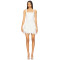 Sweet Exquisite Best selling Sling style White Lace Gold toned Buttons  Mini Dress for Women