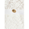 Sweet Exquisite Best selling Sling style White Lace Gold toned Buttons  Mini Dress for Women