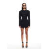 Ladies High quality Hot sale Customized Woman's Blazer style Button trims Mini Dress