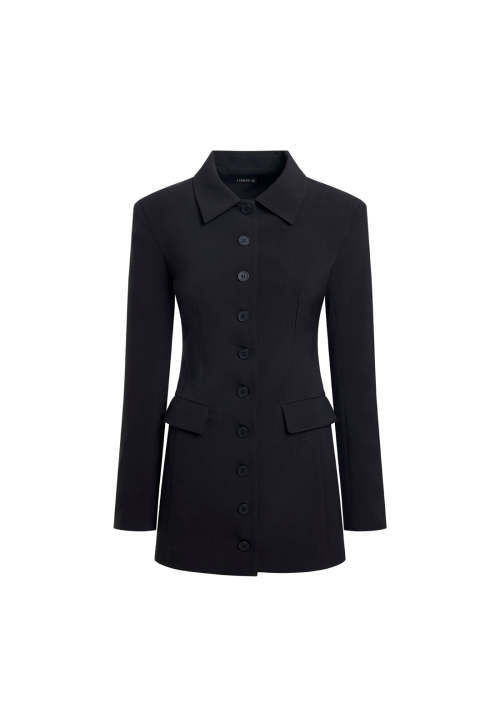 Ladies High quality Hot sale Customized Woman's Blazer style Button trims Mini Dress