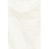 Hot Sale Elegant White Square Neckline Lace Pleated Design Asymmetric Hem Women Long Dress