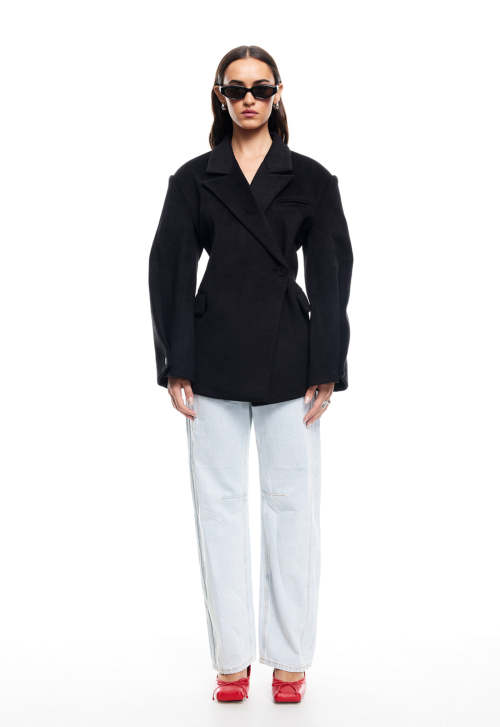 2025 New Design Customized High quality Fashionable Button trims Exquisite Woman's Coat