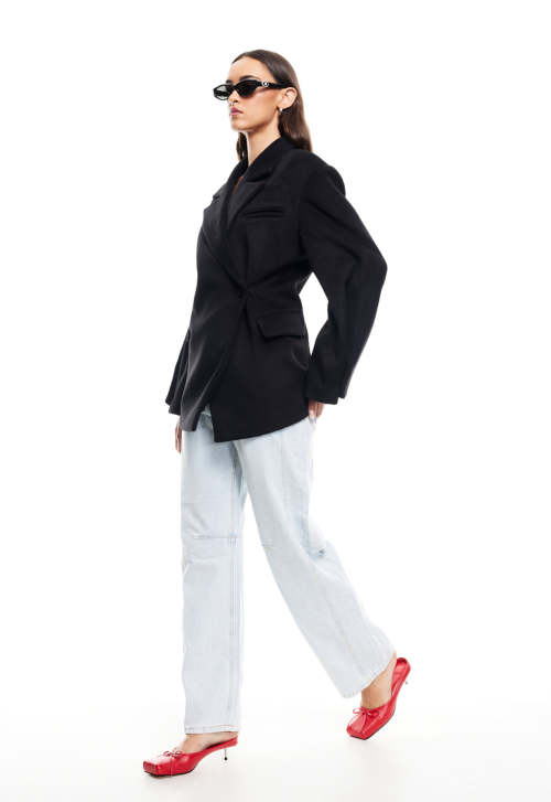 2025 New Design Customized High quality Fashionable Button trims Exquisite Woman's Coat
