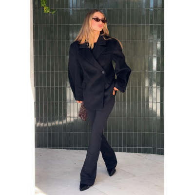 2025 New Design Customized High quality Fashionable Button trims Exquisite Woman's Coat