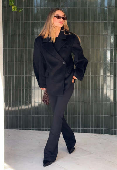2025 New Design Customized High quality Fashionable Button trims Exquisite Woman's Coat