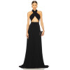 Ladies Halter-neck Backless Sleeveless Fashionable High quality Sexy Woman's Maxi Dress