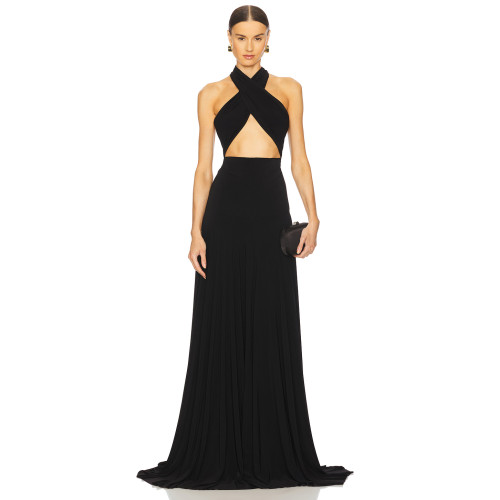 Ladies Halter-neck Backless Sleeveless Fashionable High quality Sexy Woman's Maxi Dress