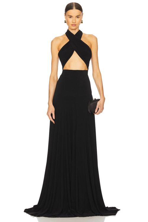 Ladies Halter-neck Backless Sleeveless Fashionable High quality Sexy Woman's Maxi Dress
