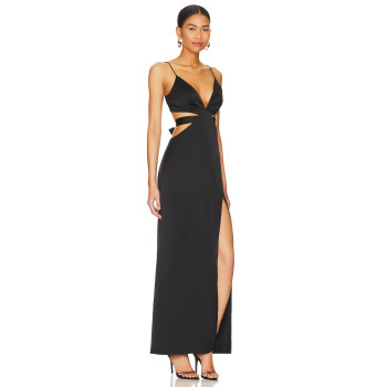 Woman's High quality Backless Camisole Sleeveless V neck Cut out Woman's Long Dress