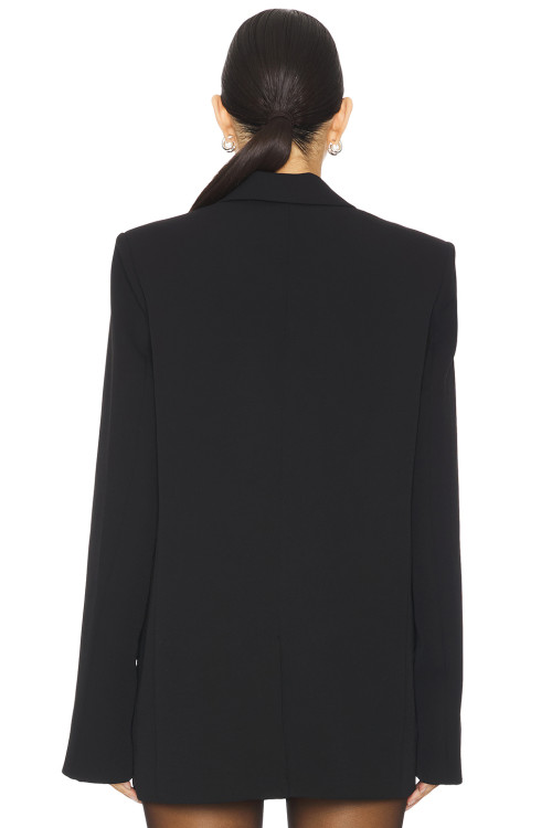 2025 Hot Sale Cool Stylish Oversized Style Black Double Breasted long blazer