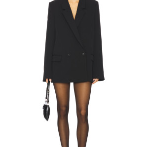 2025 Hot Sale Cool Stylish Oversized Style Black Double Breasted long blazer