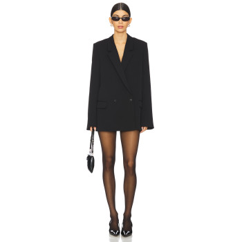 2025 Hot Sale Cool Stylish Oversized Style Black Double Breasted long blazer