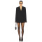 2025 Hot Sale Cool Stylish Oversized Style Black Double Breasted long blazer