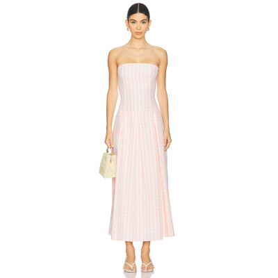 Sweet Customized Off shoulder Backless Pleated High quality Woman's Maxi Dress