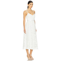 2025 Hot sale Elegant V neck Lace Removable Belt Slim Fit Midi Camisole Women Dress