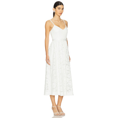 2025 Hot sale Elegant V neck Lace Removable Belt Slim Fit Midi Camisole Women Dress