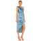 Customized One Shoulder High Ruffle Tight Waist Solid Color High-Low Hemline Evening Dress