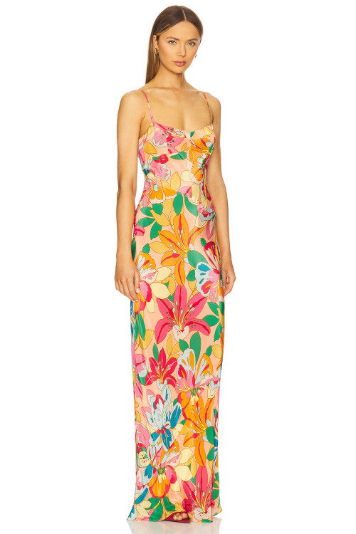Elegant Fashion Camisole Sleeveless Cut Out Open Back Floral Print Casual Dress