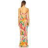 Elegant Fashion Camisole Sleeveless Cut Out Open Back Floral Print Casual Dress