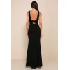 Elegant Sexy Sleeveless Open Back Slim Cut Out Hip Wrap Solid Color Evening Dress