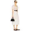 Woman's Freedom High quality Lightweight Belt trims V neck Casual Sunny Ladies Midi Dress