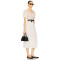 Woman's Freedom Hot sale High quality Lightweight Belt trims V neck Casual Sunny Ladies Midi Dress