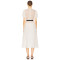 Woman's Freedom Hot sale High quality Lightweight Belt trims V neck Casual Sunny Ladies Midi Dress