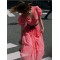 Woman's Freedom Hot sale High quality Lightweight Belt trims V neck Casual Sunny Ladies Midi Dress