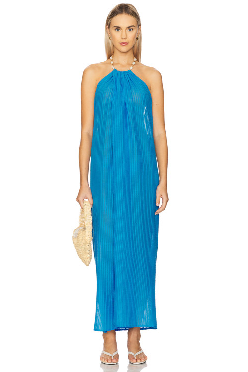 2025 Elegant Halter neck Backless Sleeveless Front slit Fashionable Woman's Long Dress