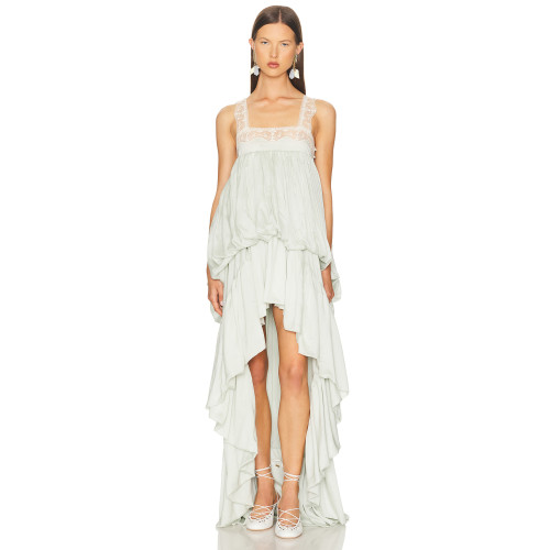 New Design High Quality Camisole High low Dress Customized Logo Lace trims Woman's Dress