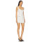 2025 Hot Sale White Tweed Fabric Square Neckline Delicate Bow tie Embellishments Sling Dress