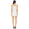 2025 Hot Sale White Tweed Fabric Square Neckline Delicate Bow tie Embellishments Sling Dress