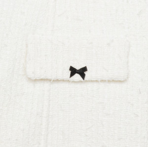 2025 Hot Sale White Tweed Fabric Square Neckline Delicate Bow tie Embellishments Sling Dress