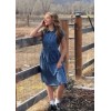 Woman's Pastoral Button front Elegant Freedom Girls Pleat Plaid Dress Ladies Midi Dress