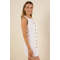 Casual Elegant Square neckline Sleeveless Button front Belt back Trims Ladies Mini Dress