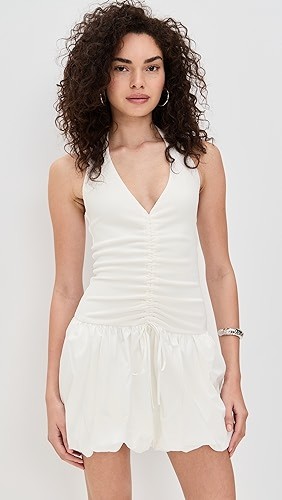 Ladies Deep V neck High quality Bodycon Halter neck Backless Woman's Mini Dress