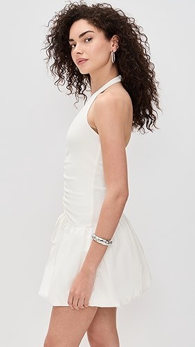 Ladies Deep V neck High quality Bodycon Halter neck Backless Woman's Mini Dress
