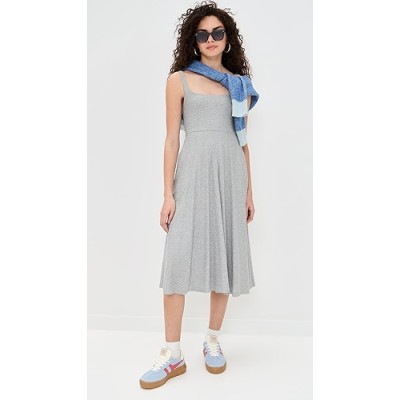 Charming Bodycon Camisole Backless Sleeveless Square neckline Bodycon Woman's Midi Dress