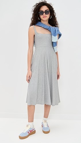 Charming Bodycon Camisole Backless Sleeveless Square neckline Bodycon Woman's Midi Dress